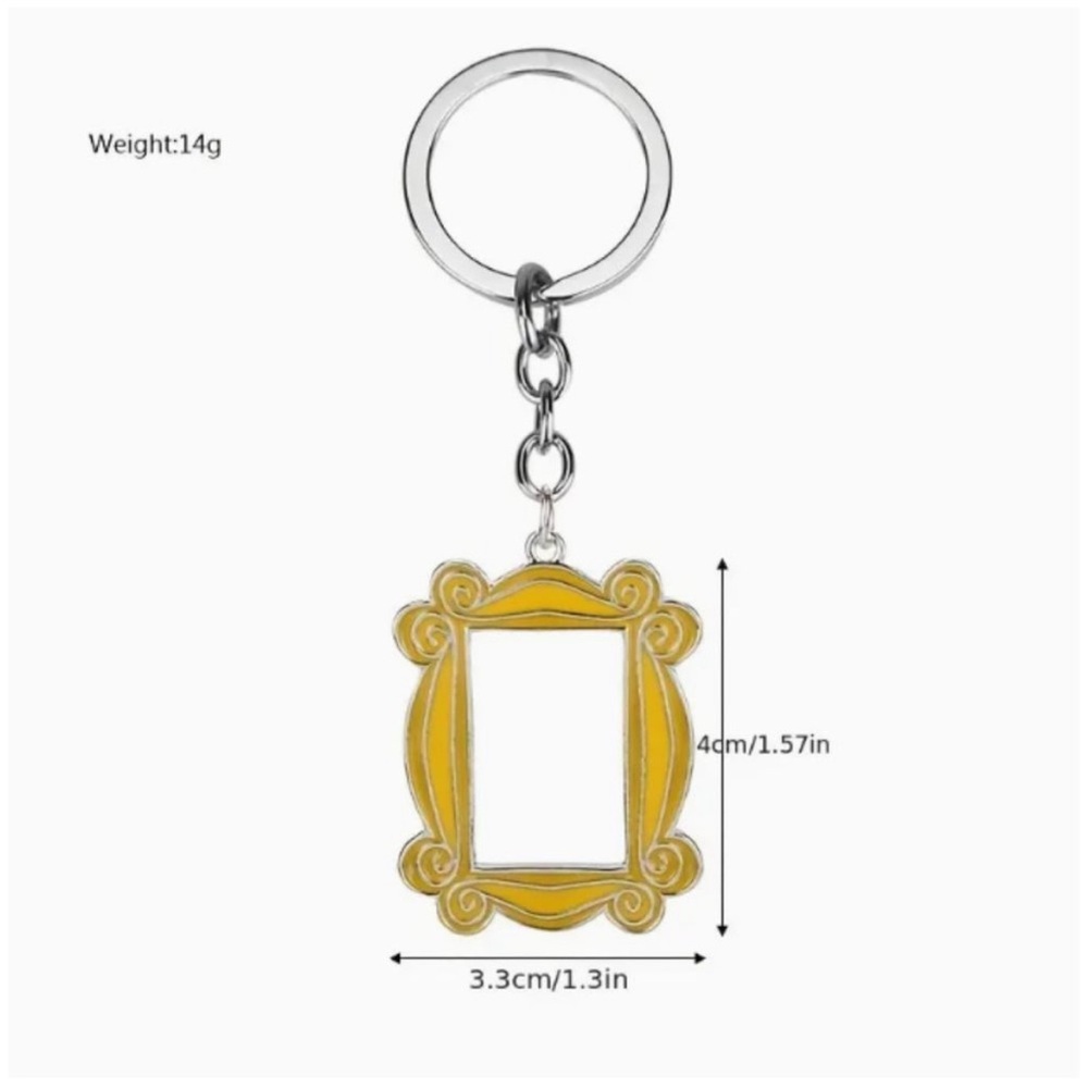 NWT FRIENDS Yellow Frame Keychain - Picture 2 of 3